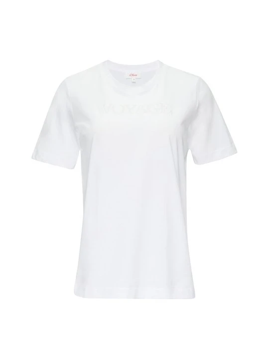 Zdjęcie produktu T-shirt z nadrukiem s.Oliver mleczny