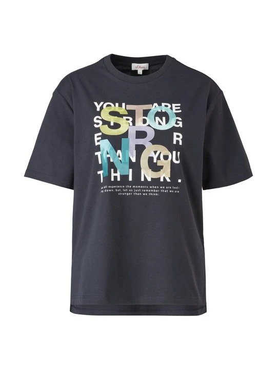 Zdjęcie produktu T-shirt z nadrukiem s.Oliver czarny