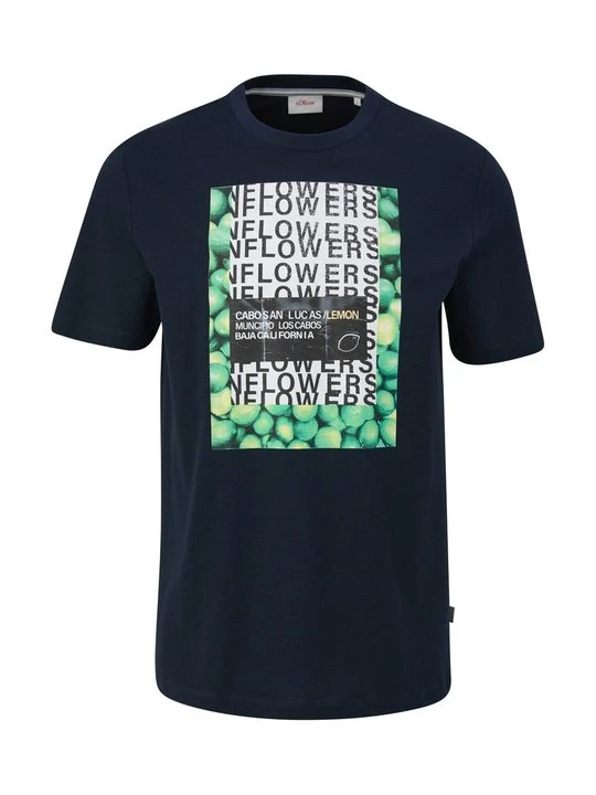Zdjęcie produktu T-shirt z nadrukiem s.Oliver granatowy