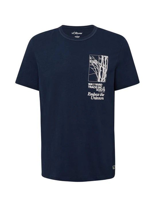 Zdjęcie produktu T-shirt z nadrukiem s.Oliver granatowy
