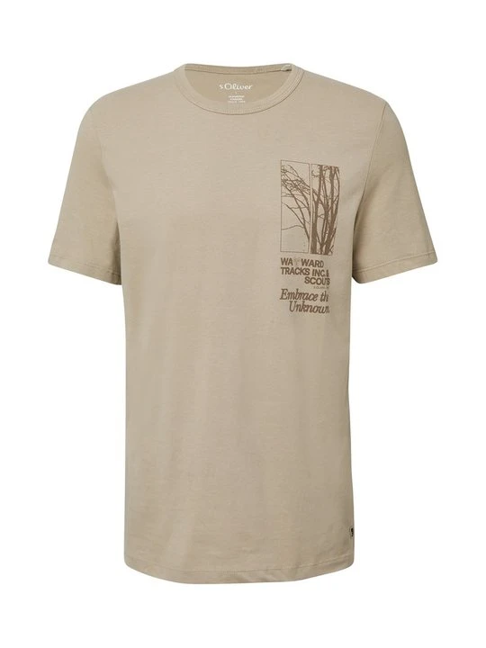 Zdjęcie produktu T-shirt z nadrukiem s.Oliver beżowy