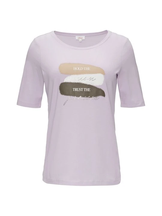 Zdjęcie produktu T-shirt z nadrukiem s.Oliver fioletowy