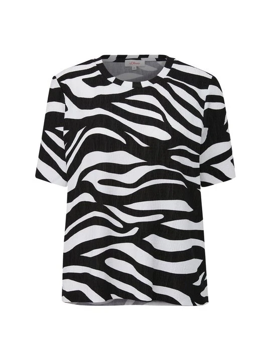 Zdjęcie produktu T-shirt z nadrukiem s.Oliver czarny
