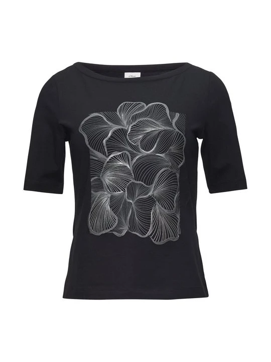 Zdjęcie produktu T-shirt z nadrukiem s.Oliver antracytowy