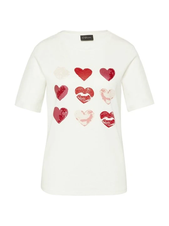 Zdjęcie produktu T-shirt z nadrukiem s.Oliver mleczny