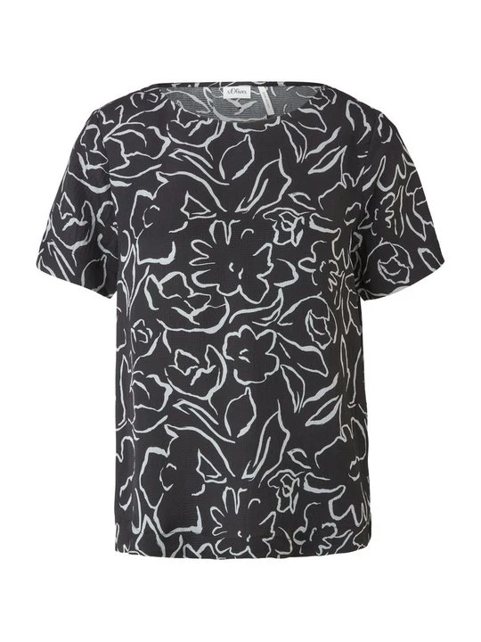 Zdjęcie produktu T-shirt z nadrukiem s.Oliver czarny