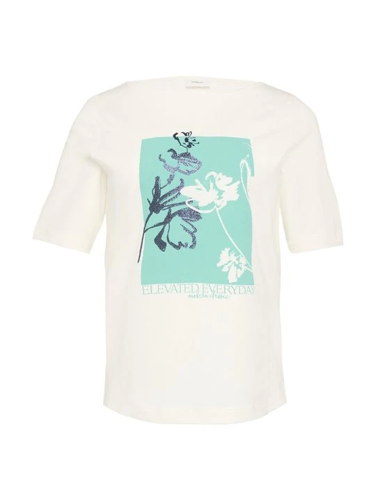 Zdjęcie produktu T-shirt z nadrukiem s.Oliver biały