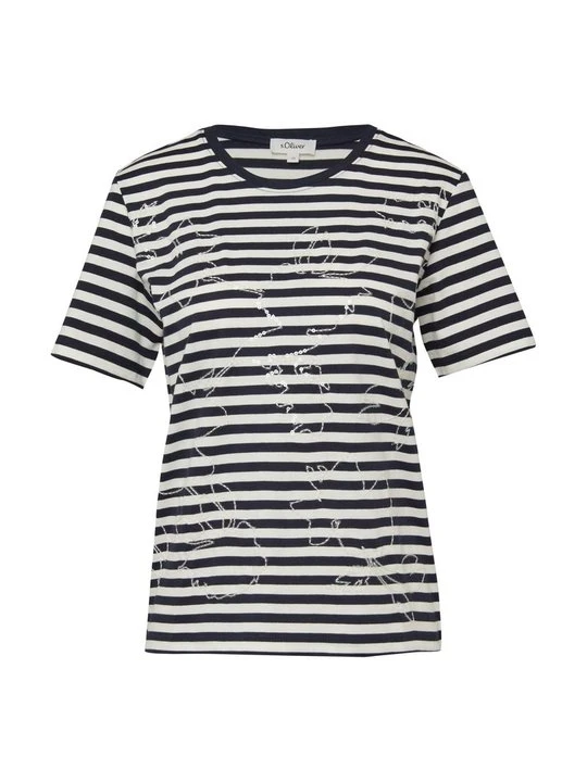 Zdjęcie produktu T-shirt z nadrukiem s.Oliver granatowy