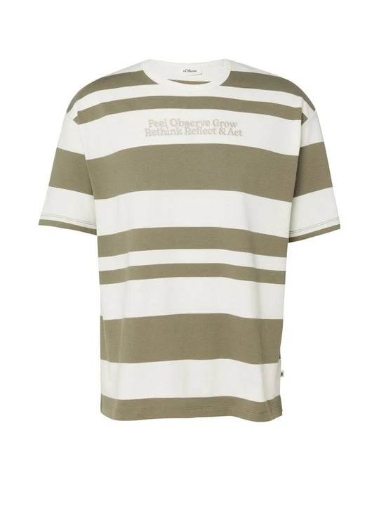 Zdjęcie produktu T-shirt z nadrukiem s.Oliver oliwkowy