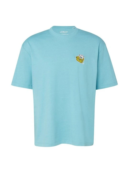 Zdjęcie produktu T-shirt z nadrukiem s.Oliver turkusowy