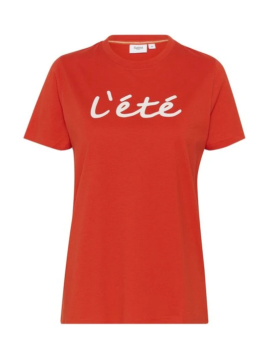 Zdjęcie produktu T-shirt z nadrukiem Saint Tropez czerwony