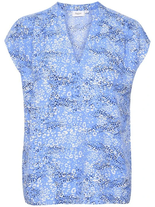 Zdjęcie produktu T-shirt z nadrukiem Saint Tropez niebieski