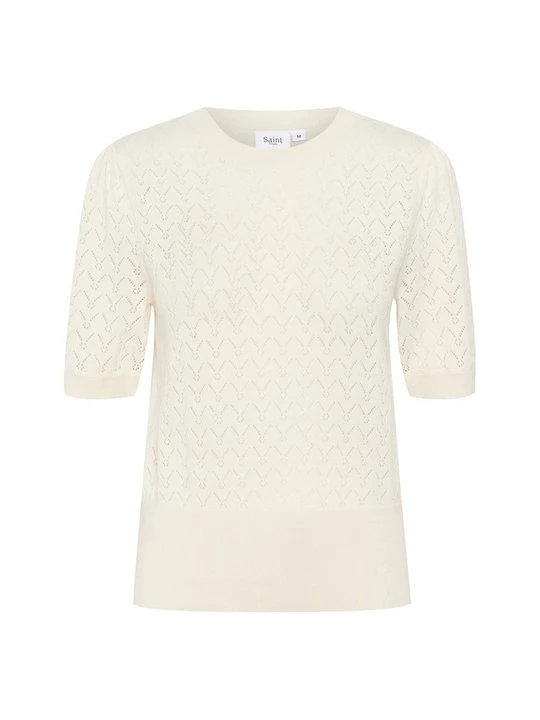 Zdjęcie produktu T-shirt z nadrukiem Saint Tropez mleczny