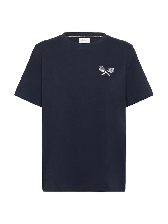 Zdjęcie produktu T-shirt z nadrukiem Saint Tropez granatowy