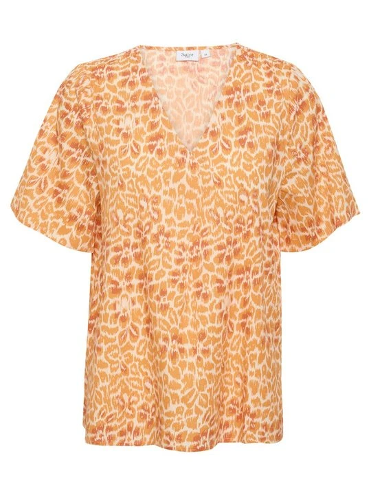 Zdjęcie produktu T-shirt z nadrukiem Saint Tropez pomarańczowy