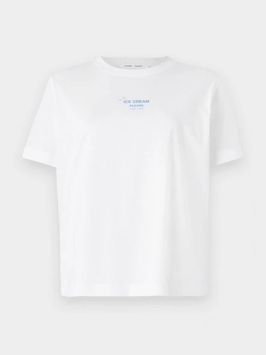 Zdjęcie produktu T-shirt z nadrukiem Samsøe Samsøe biały