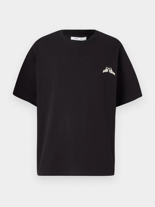 Zdjęcie produktu T-shirt z nadrukiem Samsøe Samsøe czarny