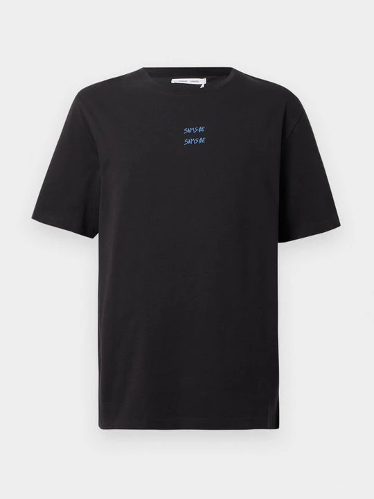 Zdjęcie produktu T-shirt z nadrukiem Samsøe Samsøe czarny