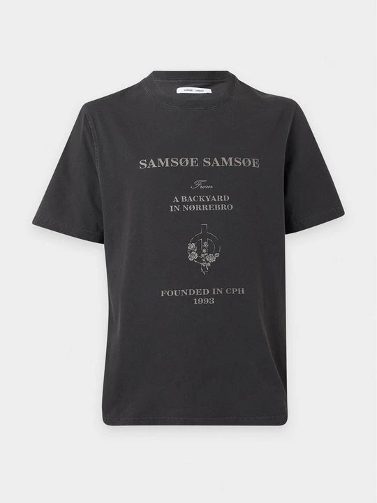 Zdjęcie produktu T-shirt z nadrukiem Samsøe Samsøe czarny