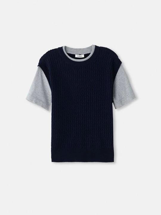 Zdjęcie produktu T-shirt z nadrukiem Sandro niebieski