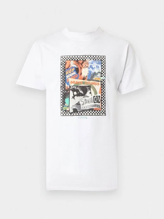 Zdjęcie produktu T-shirt z nadrukiem Santa Cruz biały