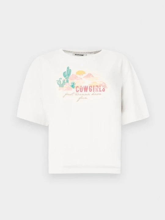 Zdjęcie produktu T-shirt z nadrukiem Schott mleczny