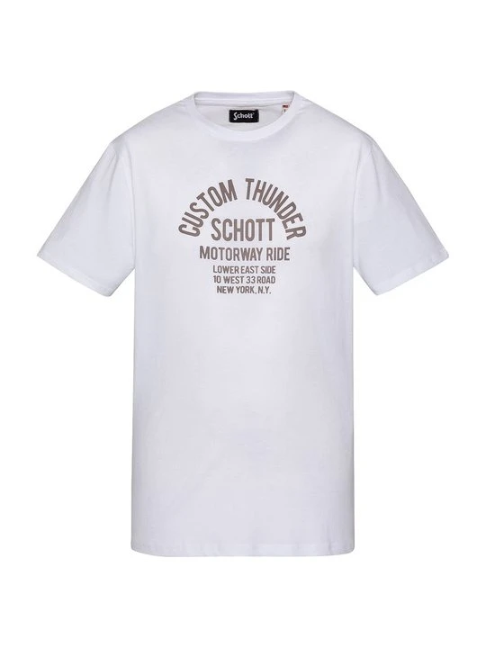 Zdjęcie produktu T-shirt z nadrukiem Schott biały
