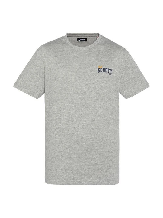 Zdjęcie produktu T-shirt z nadrukiem Schott jasnoszary