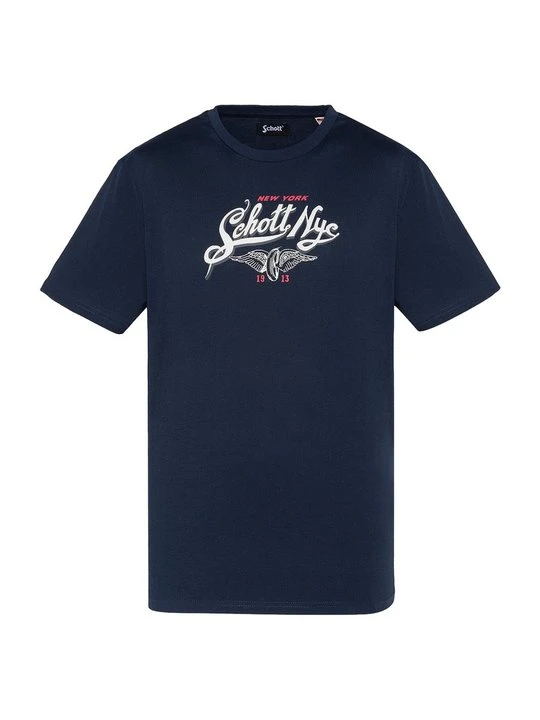 Zdjęcie produktu T-shirt z nadrukiem Schott granatowy