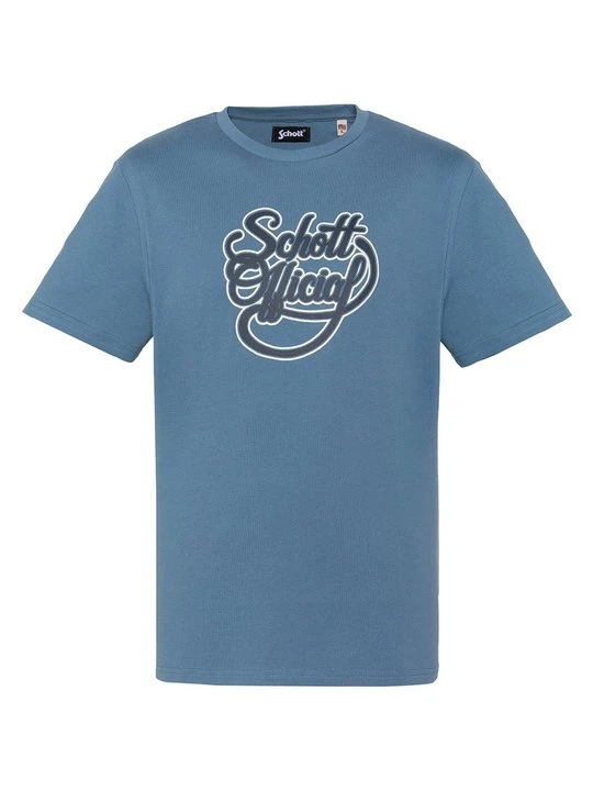 Zdjęcie produktu T-shirt z nadrukiem Schott niebieski