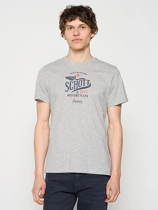 Zdjęcie produktu T-shirt z nadrukiem Schott szary