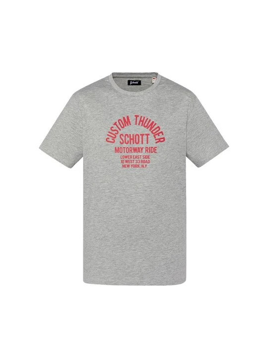 Zdjęcie produktu T-shirt z nadrukiem Schott jasnoszary