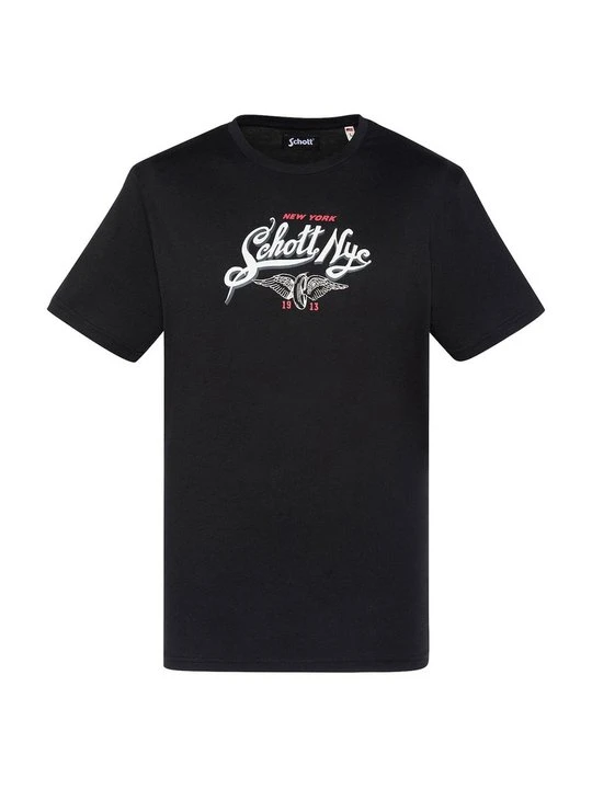 Zdjęcie produktu T-shirt z nadrukiem Schott czarny
