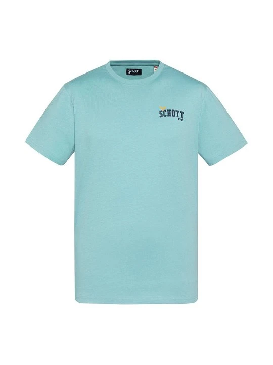 Zdjęcie produktu T-shirt z nadrukiem Schott niebieski