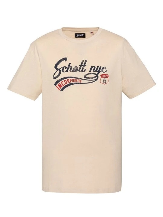 Zdjęcie produktu T-shirt z nadrukiem Schott beżowy