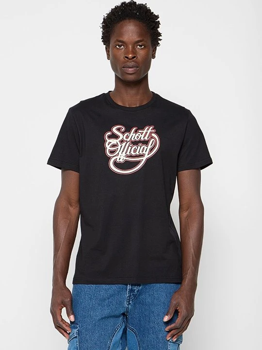 Zdjęcie produktu T-shirt z nadrukiem Schott czarny