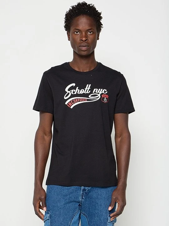 Zdjęcie produktu T-shirt z nadrukiem Schott czarny