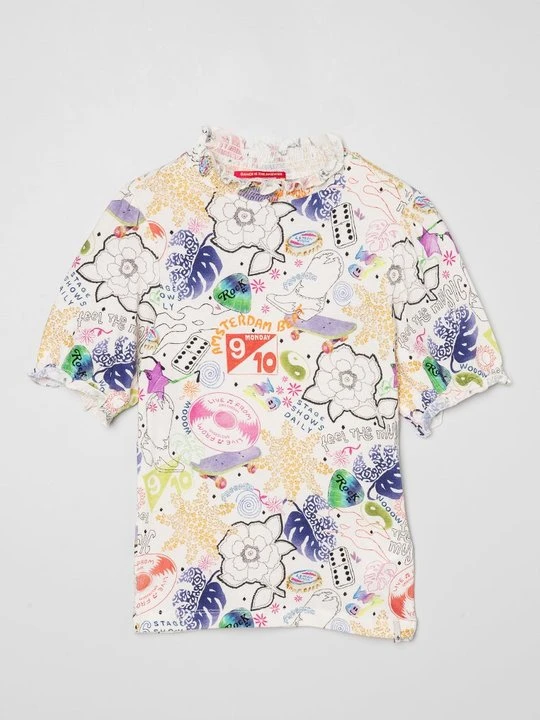 Zdjęcie produktu T-shirt z nadrukiem Scotch & Soda biały
