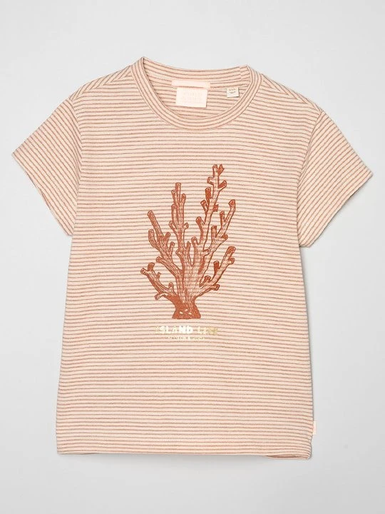 Zdjęcie produktu T-shirt z nadrukiem Scotch & Soda beżowy