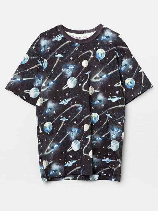 Zdjęcie produktu T-shirt z nadrukiem Scotch & Soda czarny