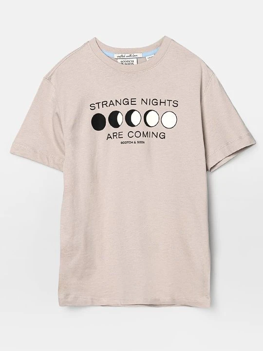 Zdjęcie produktu T-shirt z nadrukiem Scotch & Soda jasnoszary