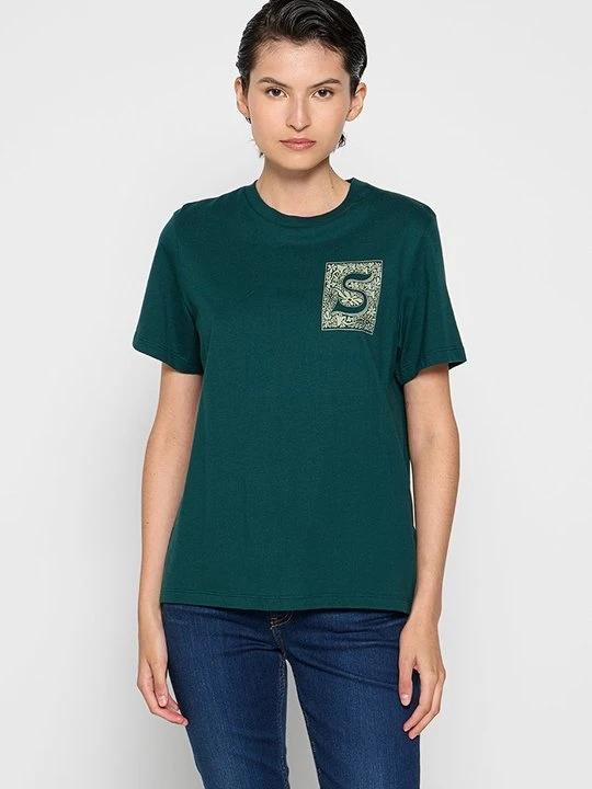 Zdjęcie produktu T-shirt z nadrukiem Scotch & Soda zielony