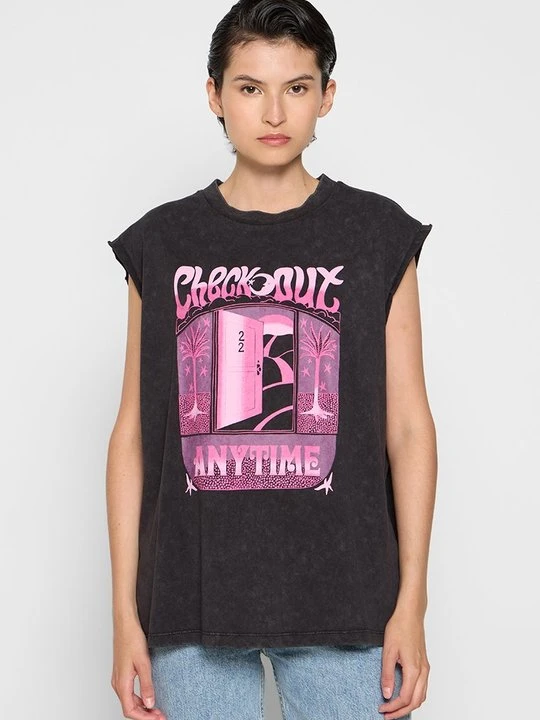 Zdjęcie produktu T-shirt z nadrukiem Scotch & Soda ciemnoszary