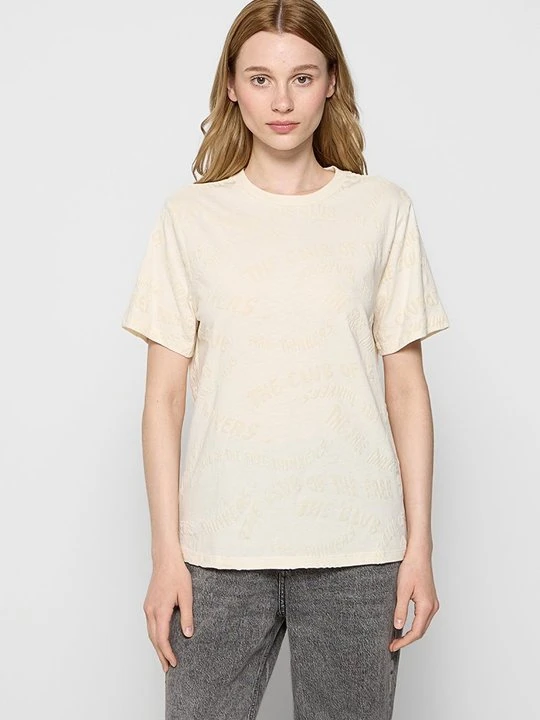 Zdjęcie produktu T-shirt z nadrukiem Scotch & Soda beżowy