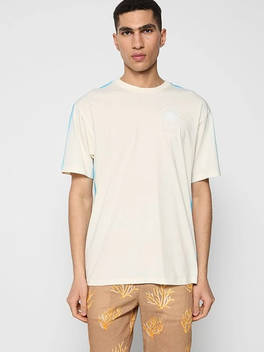 Zdjęcie produktu T-shirt z nadrukiem Scotch & Soda piaskowy