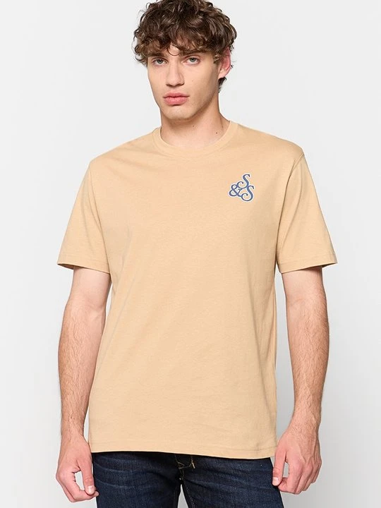 Zdjęcie produktu T-shirt z nadrukiem Scotch & Soda beżowy