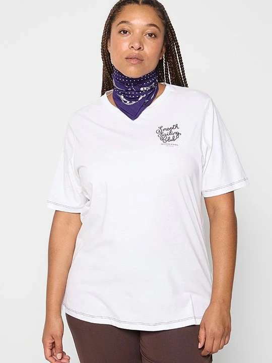 Zdjęcie produktu T-shirt z nadrukiem Scotch & Soda biały