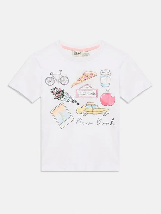 Zdjęcie produktu T-shirt z nadrukiem Scotch & Soda biały