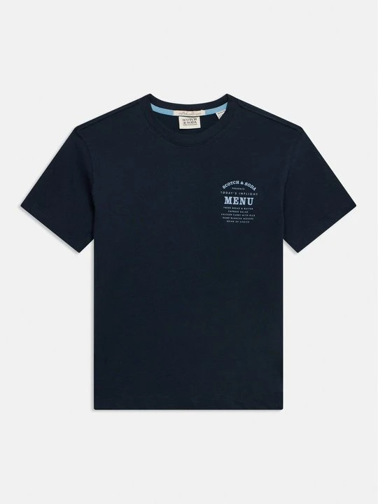 Zdjęcie produktu T-shirt z nadrukiem Scotch & Soda granatowy