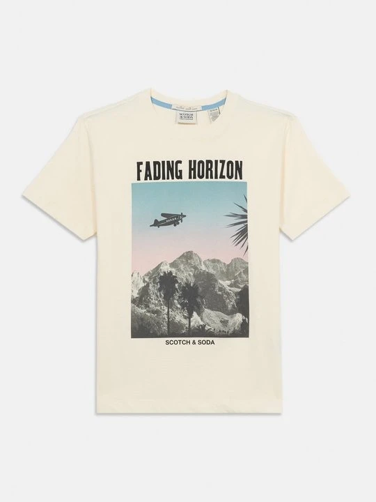 Zdjęcie produktu T-shirt z nadrukiem Scotch & Soda biały